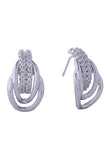 14K Tritiny Hoop Post Earrings