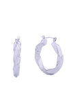 14K Twisted Hoop Pincatch Earrings