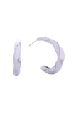 14K Twisted Hoop Post Earrings