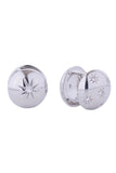 14K Victorian Star Huggie Earrings