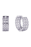 14K Woven Cut Huggie Earrings