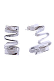 14K Zigzag Hoop Post Earring