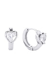 14K Dipped Huggie Hoop Cz Paved