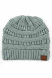 C.C Women's Ribbed Knit Solid Color Beanie
