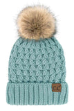 C.C Lattice Crossover Stitch Beanie