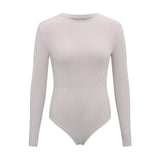 Women Long Sleeve O neck Tight Skinny Skims Style replacement Ribbed Bodysuit