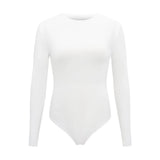 Women Long Sleeve O neck Tight Skinny Skims Style replacement Ribbed Bodysuit