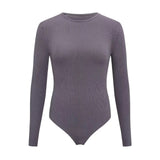 Women Long Sleeve O neck Tight Skinny Bodysuit