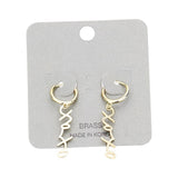 XOXO Brass Metal Huggie Earrings