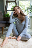Women's Bamboo Lounge Set - Long Sleeve T-Shirt and Jogger Pants