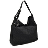Woven Hobo Shoulder Bag with Adjustable Strap and Star Charm