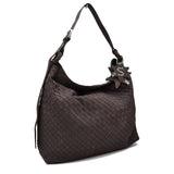 Woven Hobo Shoulder Bag with Adjustable Strap and Star Charm