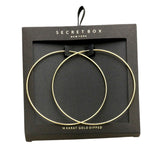 Secret Box 14k Gold Dipped Hoop Earrings