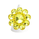 Round Crystal Flower Stretch Ring