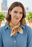 Elegant Rose Floral Print Bandana Scarf