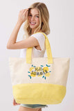 HELLO SUMMER Letter with Lemons Terry Tote Bag