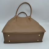 Premium Structured Satchel Bag with Detachable Shoulder Strap and Gold-Tone Hardware