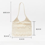 Summer woven bag casual vacation large capacity shoulder bag lace mesh shoulder bag beach bag summer purse hobo