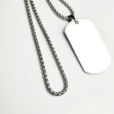 Custom Necklace Female Pendant Dog Tag Personalized Stainless Steel Ladies Birthday Gift