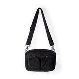 Women's bag simple tooling shoulder Crossbody bag, small pleated stylish casual nylon bag, small square purse
