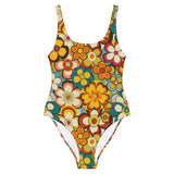 Baha Ranch Yeehaw Woodstock Retro Floral One-Piece Swimsuit