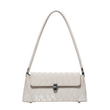 Small shoulder purse, pink baguette armpit bag, versatile diamond tote bag, simple shoulder bag