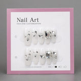 White Nail Wear Nail Art Reusable Press on Nails False Nails