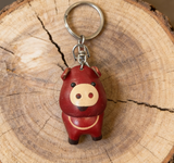 Little Pig Leather Keychain