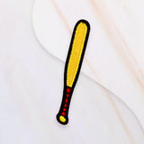 Baseball Bat Iron On Patch