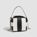 Fashion Contrasting Color PU Stylish Daily Commuter Bag - Simple Women's Shoulder Bag & Small Crossbody Tote