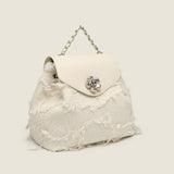 Backpack purse for women, design fashion casual chain backpack, small shoulder backpack