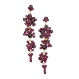 Women's Bubble Stone Cluster Dangle Evening Earrings