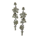 Women's Bubble Stone Cluster Dangle Evening Earrings