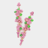 Women's Bubble Stone Cluster Dangle Evening Earrings