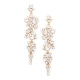 Women's Bubble Stone Cluster Dangle Evening Earrings
