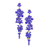 Women's Bubble Stone Cluster Dangle Evening Earrings