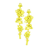 Women's Bubble Stone Cluster Dangle Evening Earrings