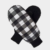 Women's Buffalo Check Plaid Puffer Gloves