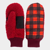 Women's Buffalo Check Plaid Puffer Gloves