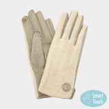 Button Soft Smart Touch Winter Gloves