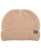 C.C Chevron Knitted Beanie With Cuff C.C Hat