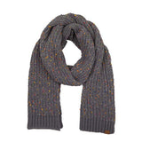 C.C Confetti Chenille Lightweight Speckled Knit Scarf