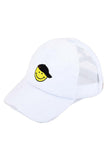 C.C Glitter Smiley Patch Kids Pony Cap