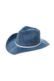 C.C Kid Washed Knitted Denim Kids Cowboy Hat
