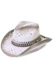 C.C KIDS Braided Suede Trim Band Weave Cowboy Hat