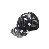 C.C Kids Tie Dye US Flag Star Baseball Ponytail Baseball Cap