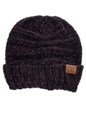 C.C Oversized Chenille Detailed Knitted Beanie Winter Hat