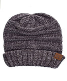 C.C Oversized Chenille Detailed Knitted Beanie Winter Hat
