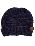 C.C Oversized Chenille Detailed Knitted Beanie Winter Hat