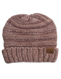 C.C Oversized Chenille Detailed Knitted Beanie Winter Hat